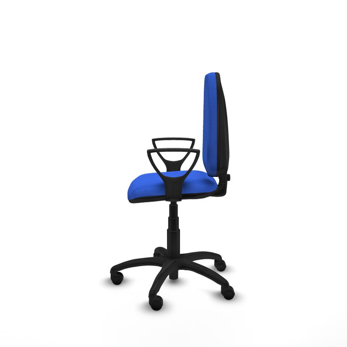 PIQUERAS Y CRESPO Silla de oficina Aýna, Tela Azul, Brazos fijos