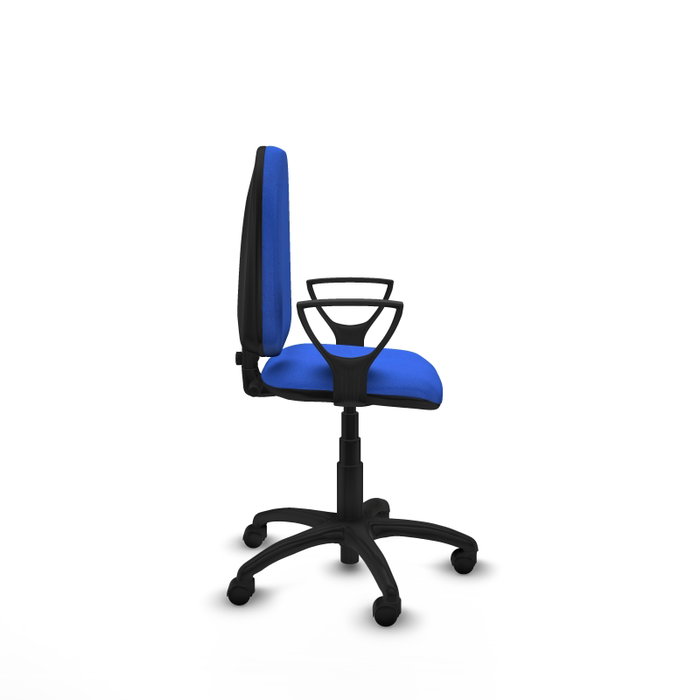 PIQUERAS Y CRESPO Silla de oficina Aýna, Tela Azul, Brazos fijos