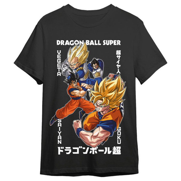 TOEI ANIMATION Camiseta Dragon Ball Super Adulto Hombre Vegeta & Goku, 100% Algodón 165 gr, Talla S TOEI ANIMATION Camiseta Dragon Ball Super Adulto Hombre Vegeta & Goku, 100% Algodón 165 gr, Talla S
