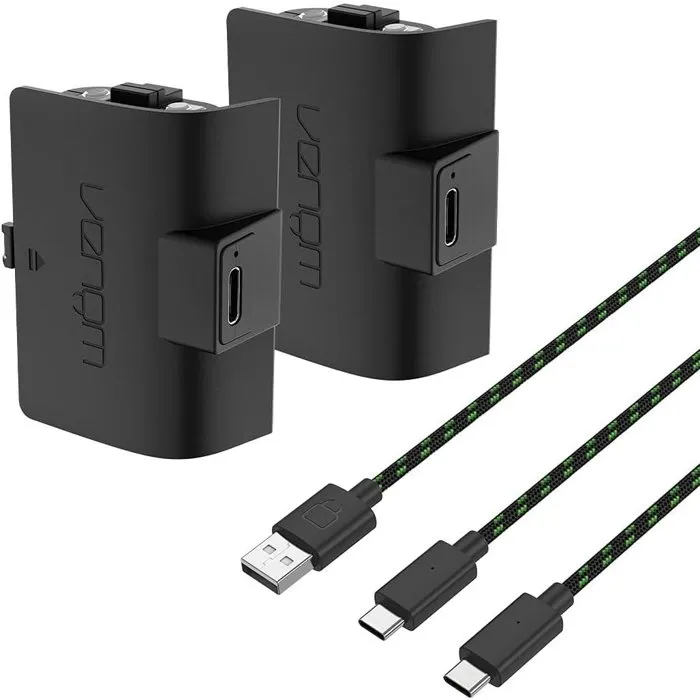 Venom Paquete de dos baterías recargables para controlador Xbox Series X - S - Negro Venom Paquete de dos baterías recargables para controlador Xbox Series X - S - Negro