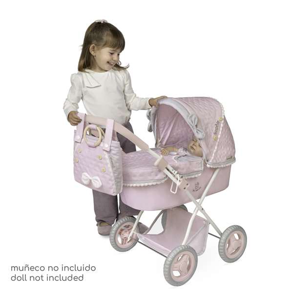 Sophie Coche de muñeca plegable con sombrilla y bolso Sophie - para muñecas de hasta 48 cm. 38x65x60 cm