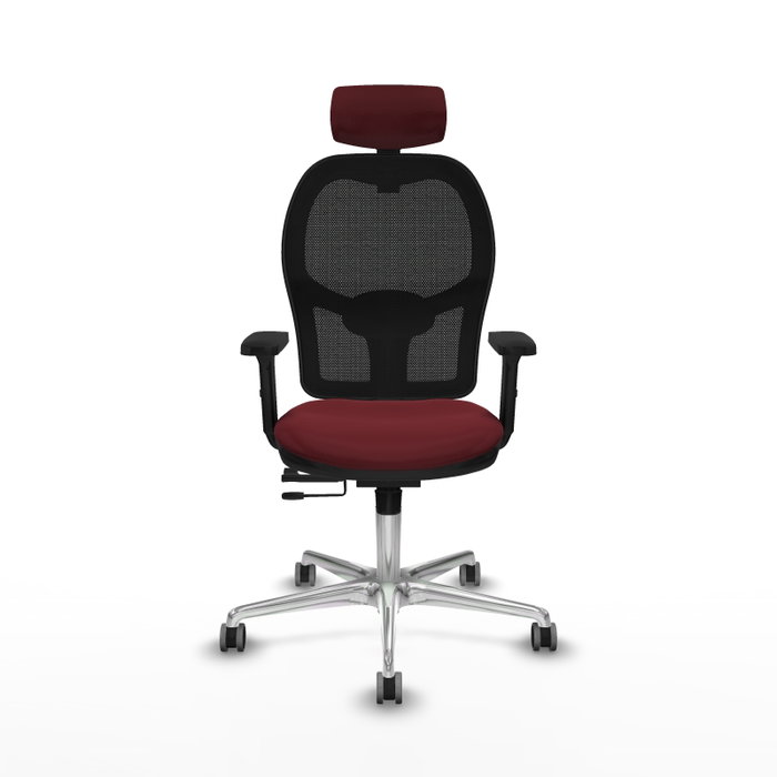 PIQUERAS Y CRESPO Silla de oficina Jorquera Sincro/Traslack Granate y Negro PIQUERAS Y CRESPO Silla de oficina Jorquera Sincro/Traslack Granate y Negro