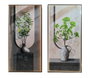 DKD Home Decor Set de 2 Cuadros Jarrón Aluminio y MDF 80x160 cm