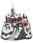 DKD Home Decor Ciudad Navidad Tradicional Multicolor Resina LED Movimiento Musical 31 x 38 x 33 cm