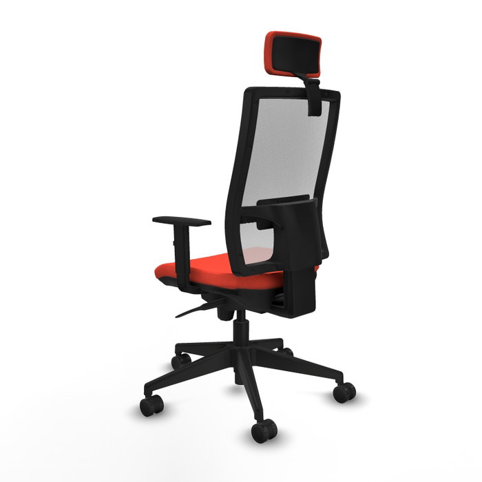 PIQUERAS Y CRESPO Silla de oficina Horna con mecanismo Sincro, Naranja oscuro y Blanco PIQUERAS Y CRESPO Silla de oficina Horna con mecanismo Sincro, Naranja oscuro y Blanco