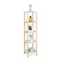Moblekit Estantería de Madera de 5 Niveles Blanco