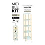 Moblekit Estantería de Madera de 5 Niveles Blanco