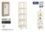 Inde Estanteria Madera Cuadrada 5 Niveles White Moblekit