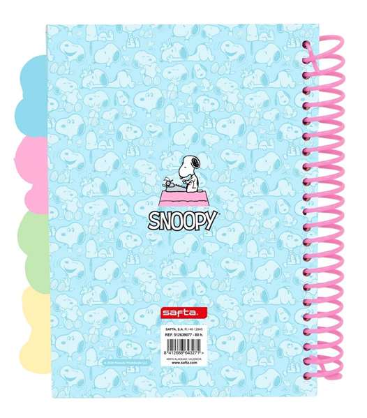Safta Bloc de notas A5 Snoopy con tapas duras Safta Bloc de notas A5 Snoopy con tapas duras