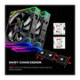 Xilence XPF360R.ARGB Pack de 3 Ventiladores para PC de 120mm PWM ARGB Reversible, Negro, 3 pines, 2000 RPM, 62 CFM