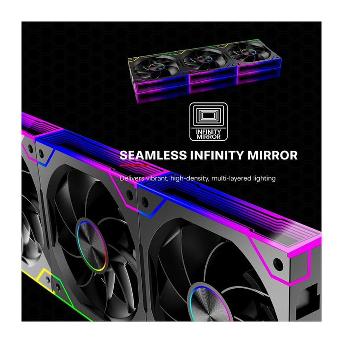 Xilence XPF360R.ARGB Pack de 3 Ventiladores para PC de 120mm PWM ARGB Reversible, Negro, 3 pines, 2000 RPM, 62 CFM