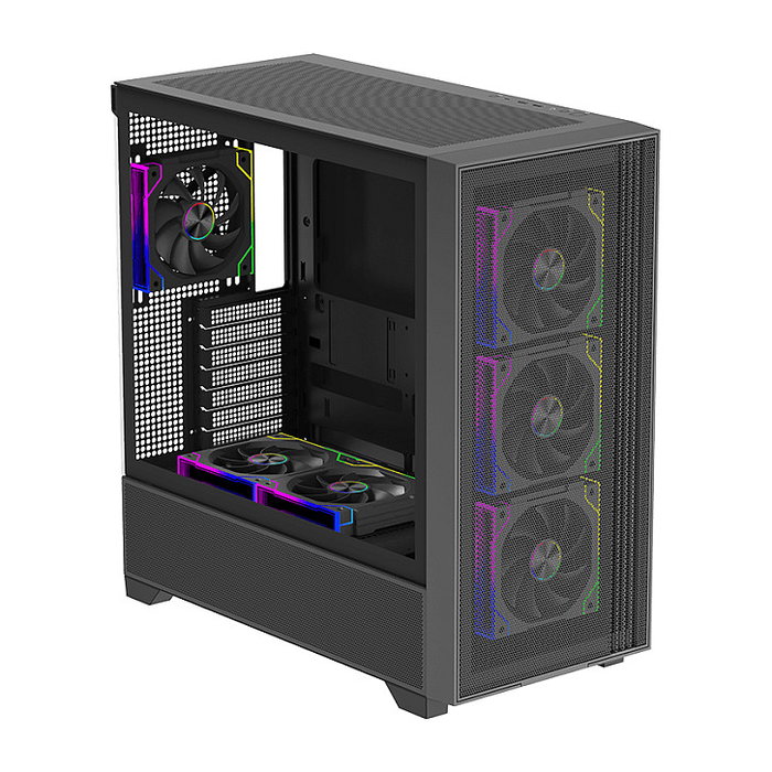 Xilence XPF360R.ARGB Pack de 3 Ventiladores para PC de 120mm PWM ARGB Reversible, Negro, 3 pines, 2000 RPM, 62 CFM