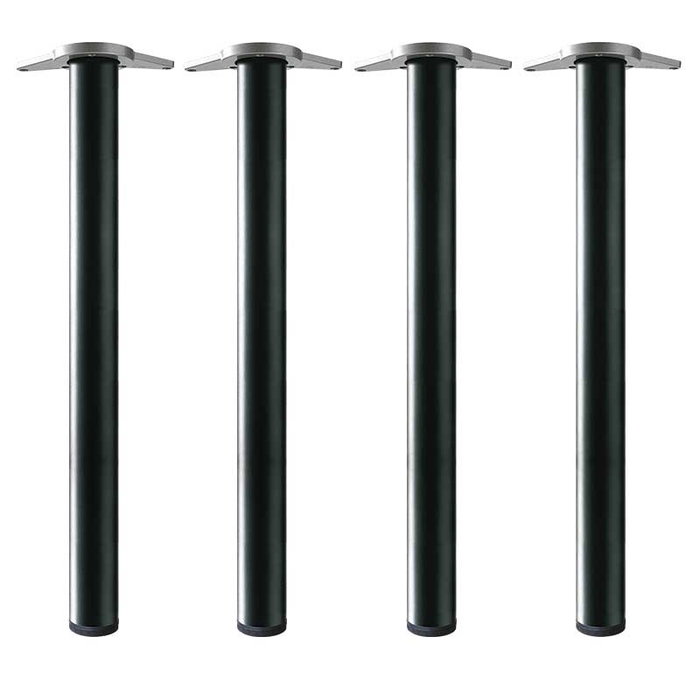 HERRAJES ALK Juego de 4 Patas de Acero para Mesa Modelo Neiva, Altura 71 cm, Diámetro 60 mm, Acabado Negro HERRAJES ALK Juego de 4 Patas de Acero para Mesa Modelo Neiva, Altura 71 cm, Diámetro 60 mm, Acabado Negro
