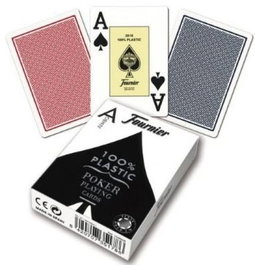Fournier Baraja Póker Inglés Nº 2800 de 55 Cartas de Plástico con Índices Jumbo