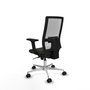 PIQUERAS Y CRESPO Silla de oficina Horna con mecanismo Sincro, Negro/Blanco