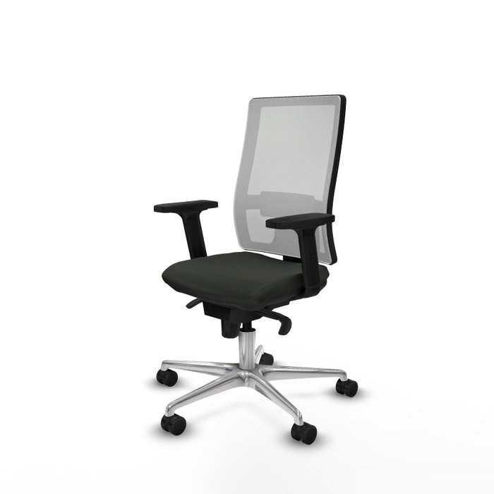 PIQUERAS Y CRESPO Silla de oficina Horna con mecanismo Sincro, Negro/Blanco