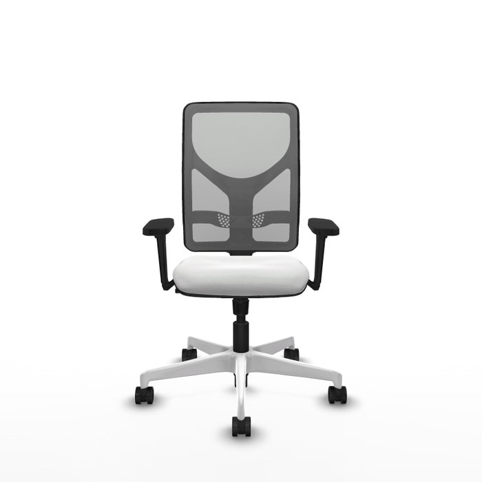 PIQUERAS Y CRESPO Silla de oficina Motilla con mecanismo Sincro, Blanco y Gris PIQUERAS Y CRESPO Silla de oficina Motilla con mecanismo Sincro, Blanco y Gris