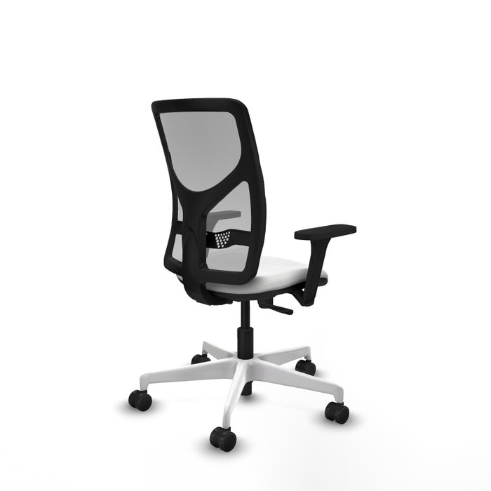 PIQUERAS Y CRESPO Silla de oficina Motilla con mecanismo Sincro, Blanco y Gris PIQUERAS Y CRESPO Silla de oficina Motilla con mecanismo Sincro, Blanco y Gris
