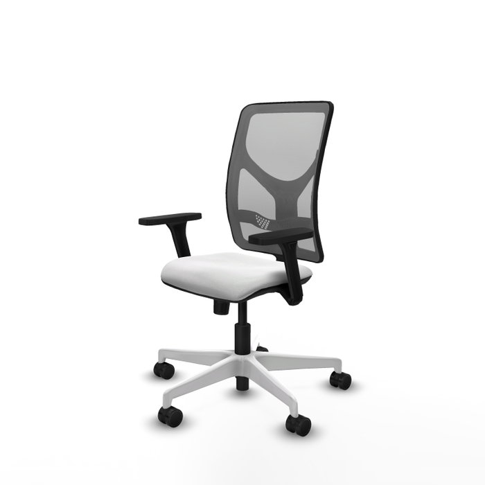 PIQUERAS Y CRESPO Silla de oficina Motilla con mecanismo Sincro, Blanco y Gris PIQUERAS Y CRESPO Silla de oficina Motilla con mecanismo Sincro, Blanco y Gris