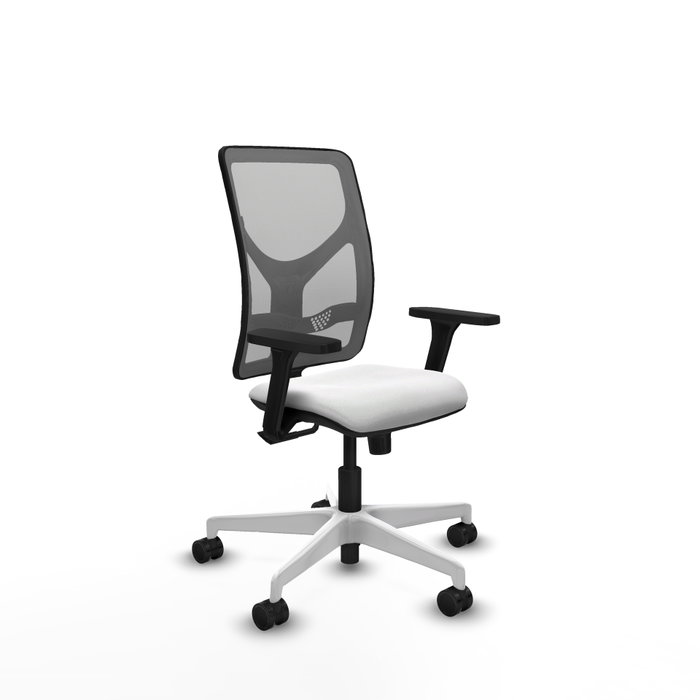 PIQUERAS Y CRESPO Silla de oficina Motilla con mecanismo Sincro, Blanco y Gris PIQUERAS Y CRESPO Silla de oficina Motilla con mecanismo Sincro, Blanco y Gris