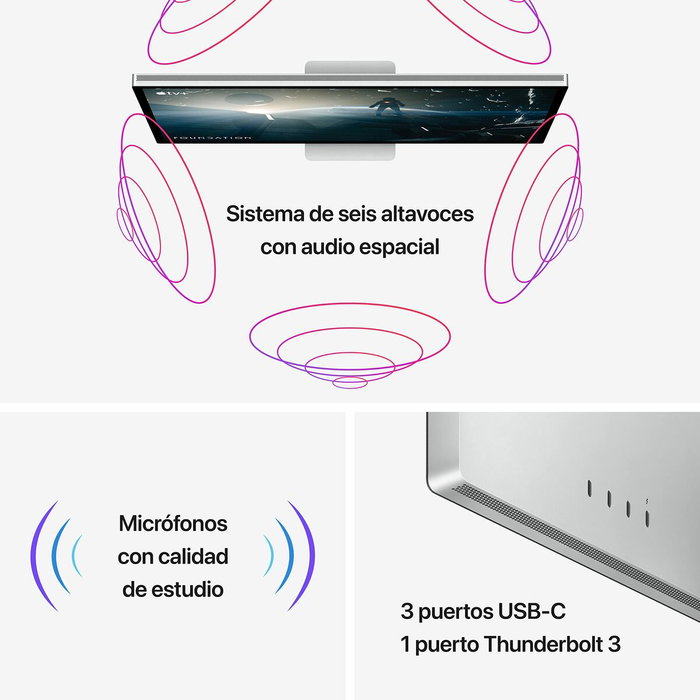 Apple Studio Display 27 pulgadas 5K Standard Glass Plata