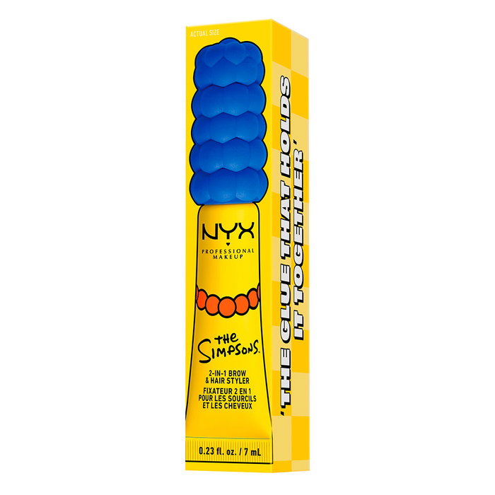 NYX #Transparent The Simpsons Gel Pegamento Cejas y Cabello 2 en 1 Transparente 7 ml - Mega Pegamento Inspirado en Marge Simpson