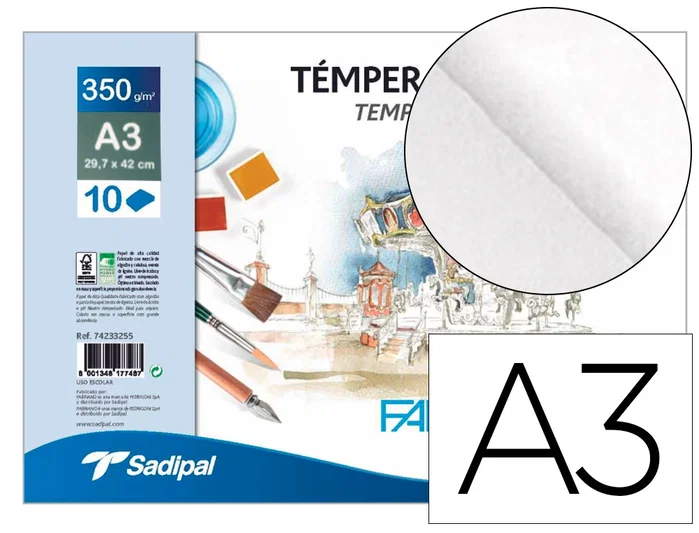Fabriano Bloc de Dibujo Accademia Espiral A3+ 350g 10 Hojas