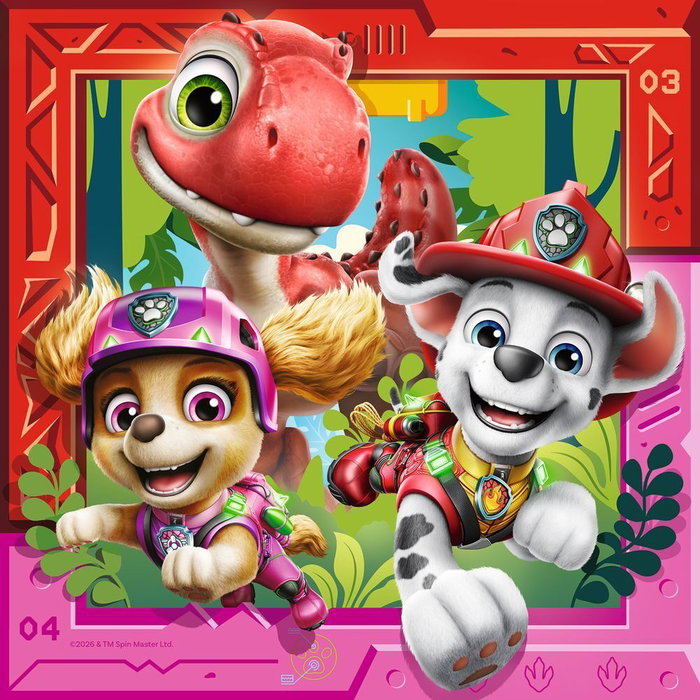 RAVENSBURGER Puzzle Dino Movie Patrulla Canina Paw Patrol 3x49pzs RAVENSBURGER Puzzle Dino Movie Patrulla Canina Paw Patrol 3x49pzs