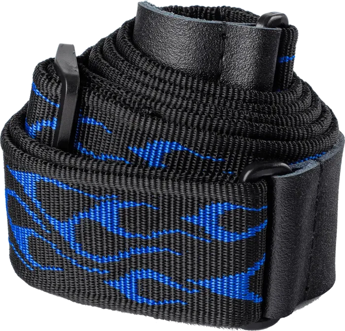 Dunlop Correa Guitarra Bajo Jacquard Azul Flameado