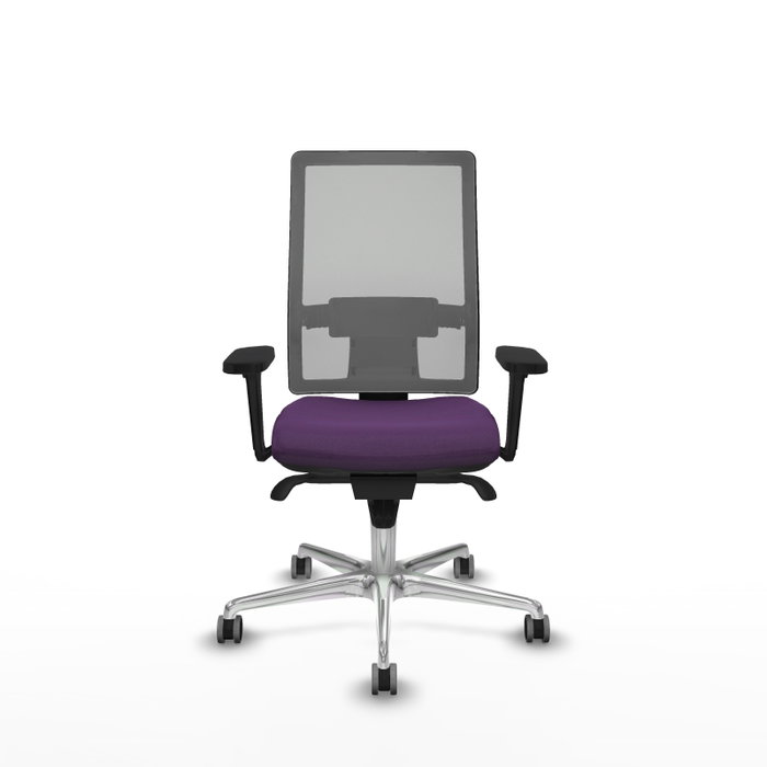 PIQUERAS Y CRESPO Silla de oficina Horna con mecanismo Sincro, Morado y Gris