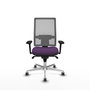 PIQUERAS Y CRESPO Silla de oficina Horna con mecanismo Sincro, Morado y Gris