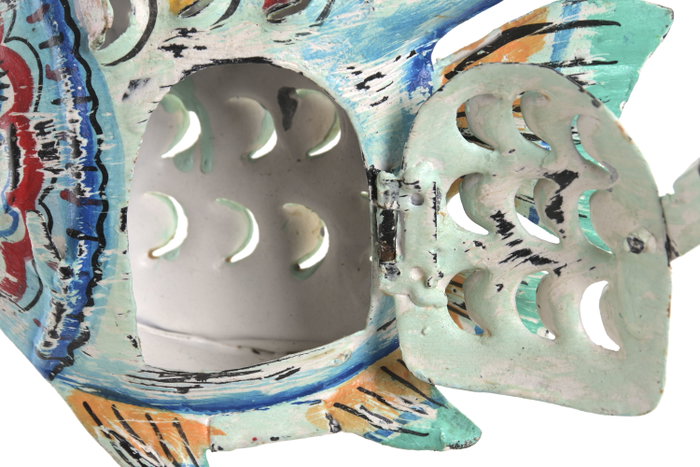 DKD Home Decor Decoración Metal Azul 17x6x14