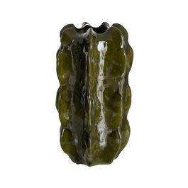 Jarrón Verde Cerámica Decoración 18 X 18 X 30 cm