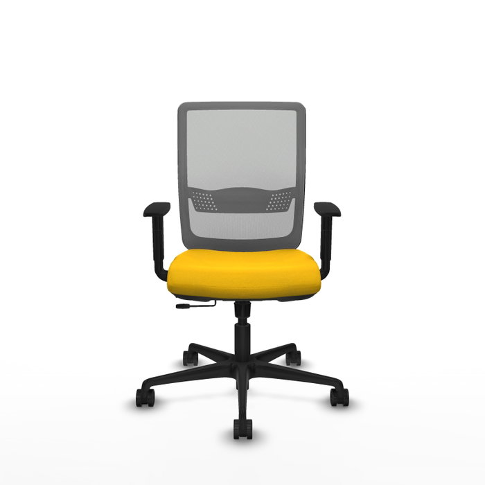 PIQUERAS Y CRESPO Silla de oficina Haches con mecanismo Sincro/Traslack, Amarillo y Gris PIQUERAS Y CRESPO Silla de oficina Haches con mecanismo Sincro/Traslack, Amarillo y Gris