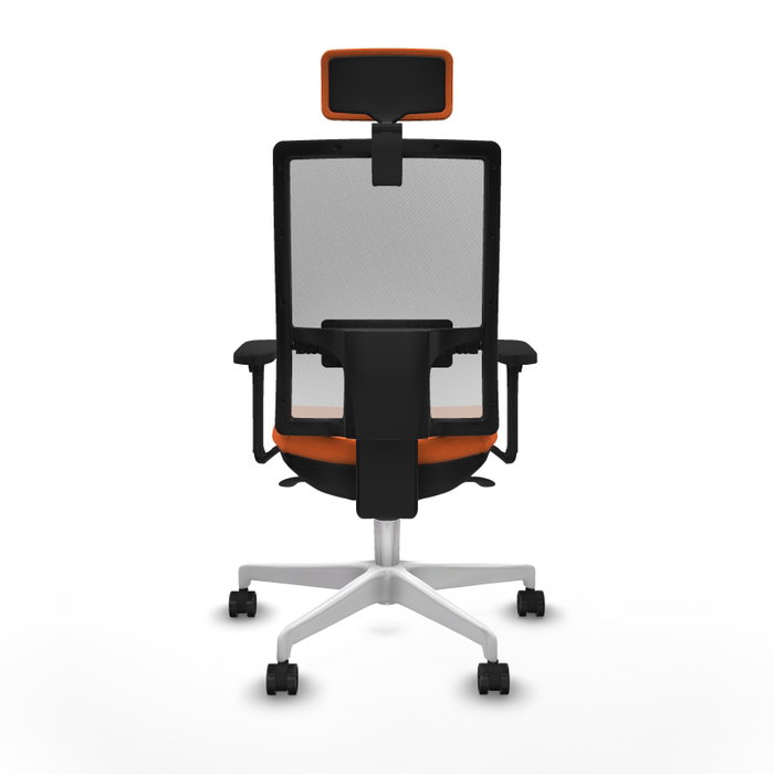 PIQUERAS Y CRESPO Silla de oficina Horna con mecanismo Sincro, Naranja y Blanco PIQUERAS Y CRESPO Silla de oficina Horna con mecanismo Sincro, Naranja y Blanco