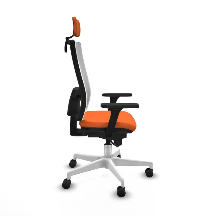 PIQUERAS Y CRESPO Silla de oficina Horna con mecanismo Sincro, Naranja y Blanco PIQUERAS Y CRESPO Silla de oficina Horna con mecanismo Sincro, Naranja y Blanco