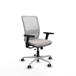 PIQUERAS Y CRESPO Silla de oficina Haches Blanca con mecanismo Sincro/Traslack