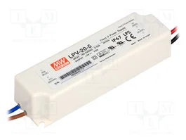 MEAN WELL LPV-20-5 Alimentador LED 15W 5VDC 3A