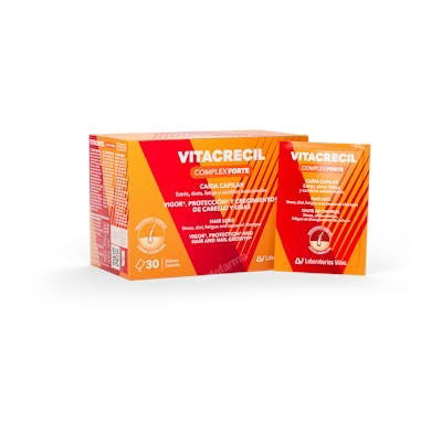 VITACRECIL Complex Forte 30 Sobres Complemento Alimenticio para Cabello y Uñas
