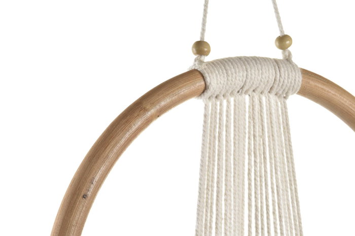 DKD Home Decor Decoración Colgante Macramé de Ratán y Algodón