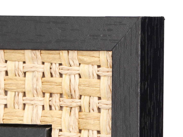 Giftdecor Portafotos Negro Cuerda Madera MDF 15 x 20 cm (Set de 12)