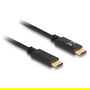 DeLOCK Cable de Carga USB-C 15 cm PD 100 W con E-Marker, Negro, USB-C a USB-C, 5 A, 22 AWG, Carga Rápida, PD 2.0