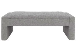 DKD Home Decor Descalcetadora Chenilla Madera Gris Claro con Tapa