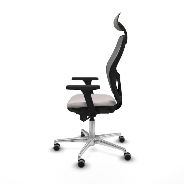 PIQUERAS Y CRESPO Silla de oficina Jorquera con Mecanismo Sincro, Blanco y Gris