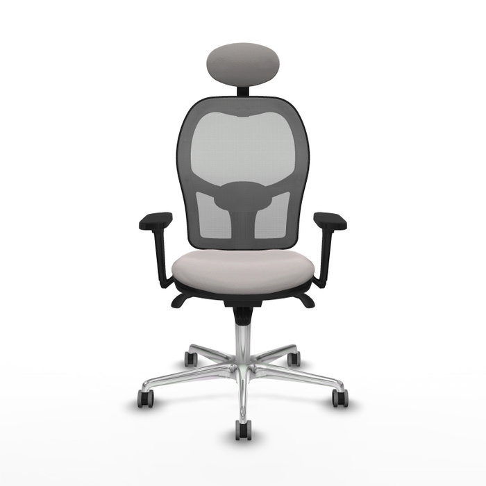 PIQUERAS Y CRESPO Silla de oficina Jorquera con Mecanismo Sincro, Blanco y Gris