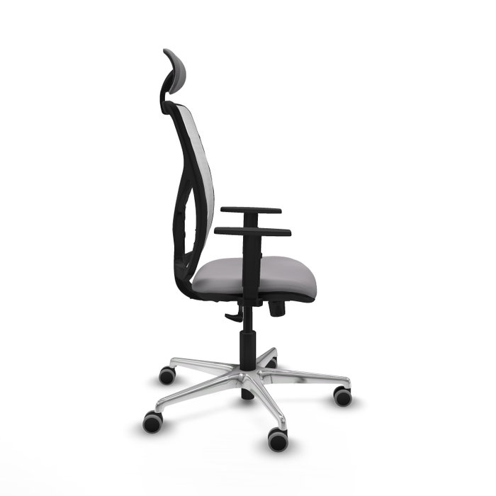PIQUERAS Y CRESPO Silla de oficina Motilla Gris y Blanco con Mecanismo Sincro PIQUERAS Y CRESPO Silla de oficina Motilla Gris y Blanco con Mecanismo Sincro