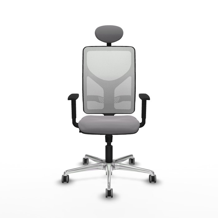 PIQUERAS Y CRESPO Silla de oficina Motilla Gris y Blanco con Mecanismo Sincro PIQUERAS Y CRESPO Silla de oficina Motilla Gris y Blanco con Mecanismo Sincro