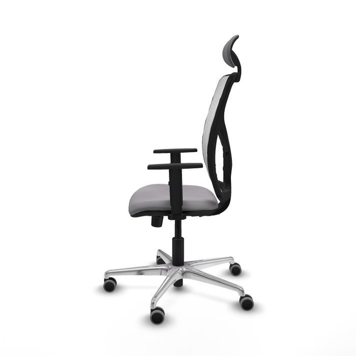 PIQUERAS Y CRESPO Silla de oficina Motilla Gris y Blanco con Mecanismo Sincro PIQUERAS Y CRESPO Silla de oficina Motilla Gris y Blanco con Mecanismo Sincro