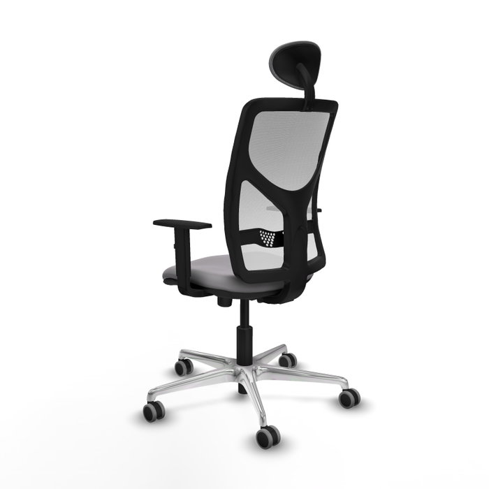 PIQUERAS Y CRESPO Silla de oficina Motilla Gris y Blanco con Mecanismo Sincro PIQUERAS Y CRESPO Silla de oficina Motilla Gris y Blanco con Mecanismo Sincro