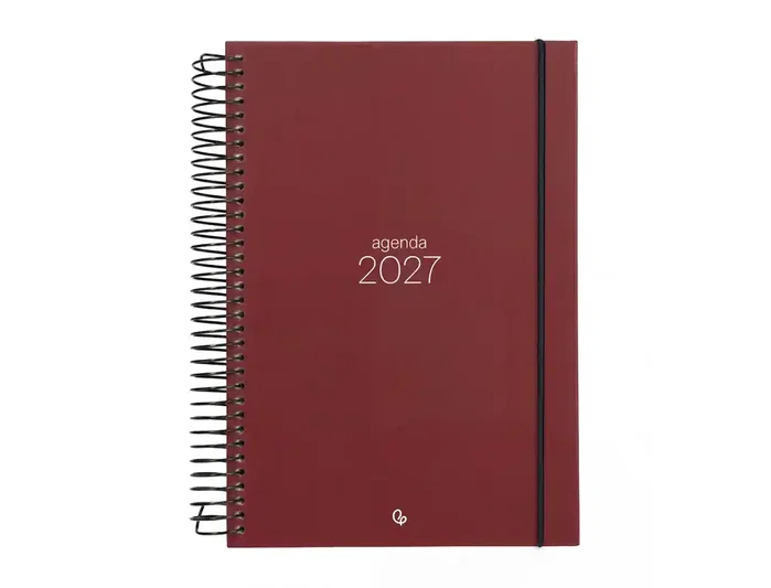 Liderpapel Agenda Olbia 2027 A4 Día por Página Rojo
